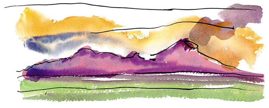 La lluvia y los volcanes